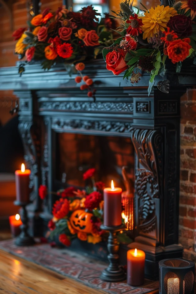 Creating a Spooky Halloween Fireplace