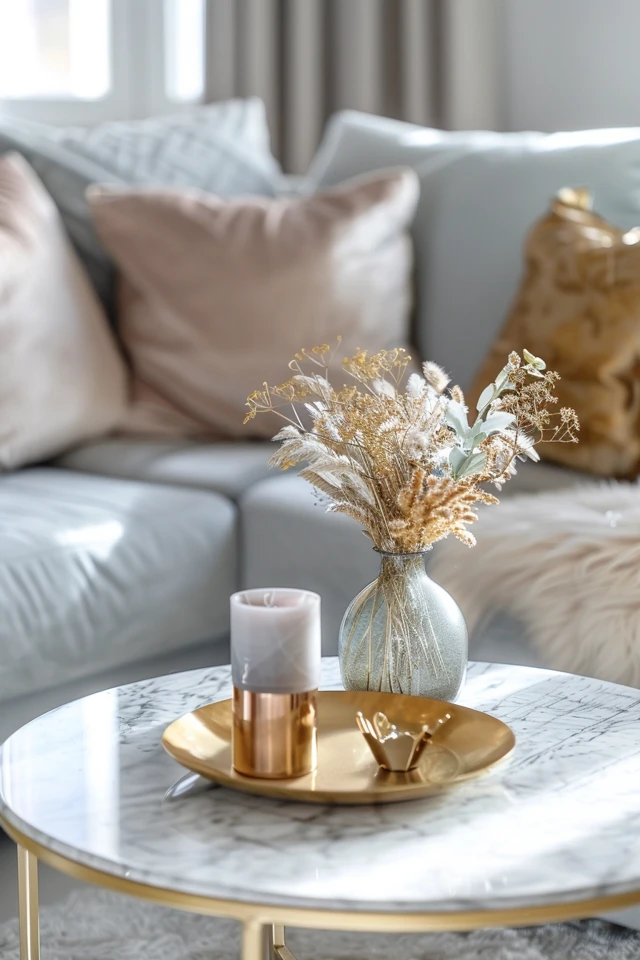 Elegant Gold and Silver Living Room Decor Tips