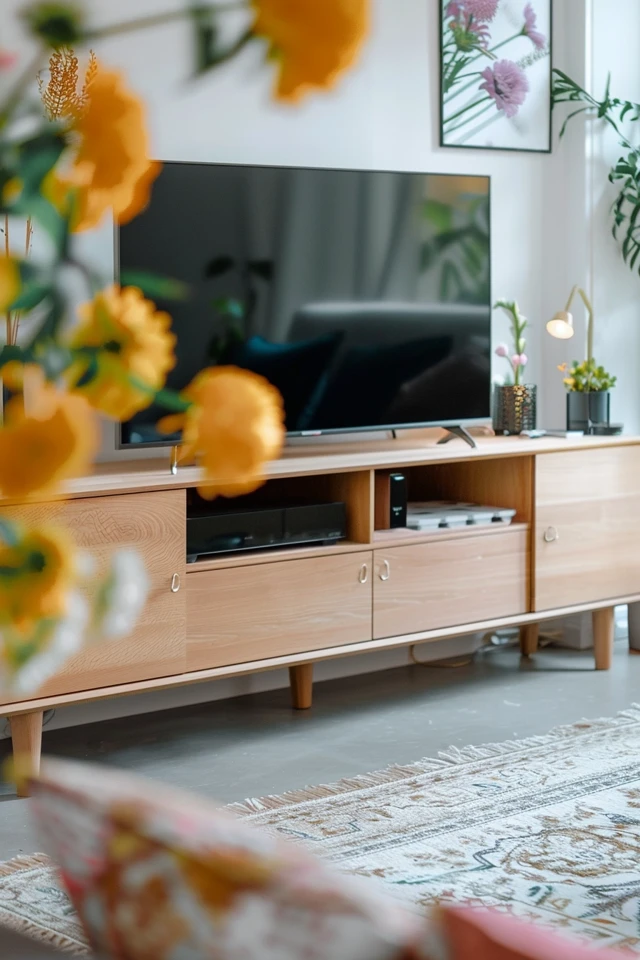 Natural and Organic TV Stand Decor