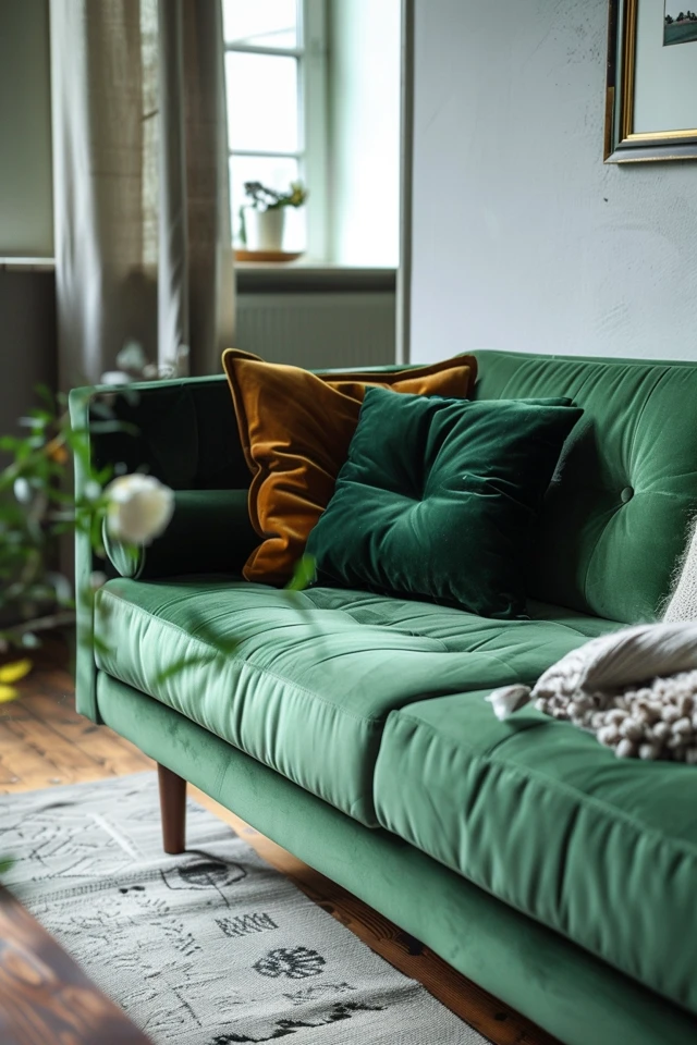 Is a Green Couch Good for a Living Room?