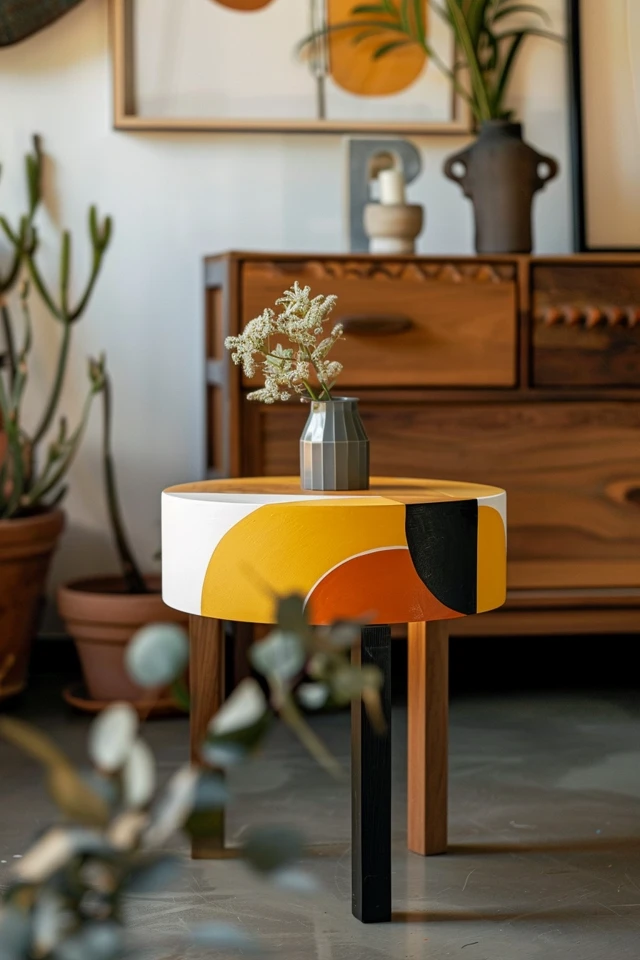 Trendy Side Table Painting Colors and Designs