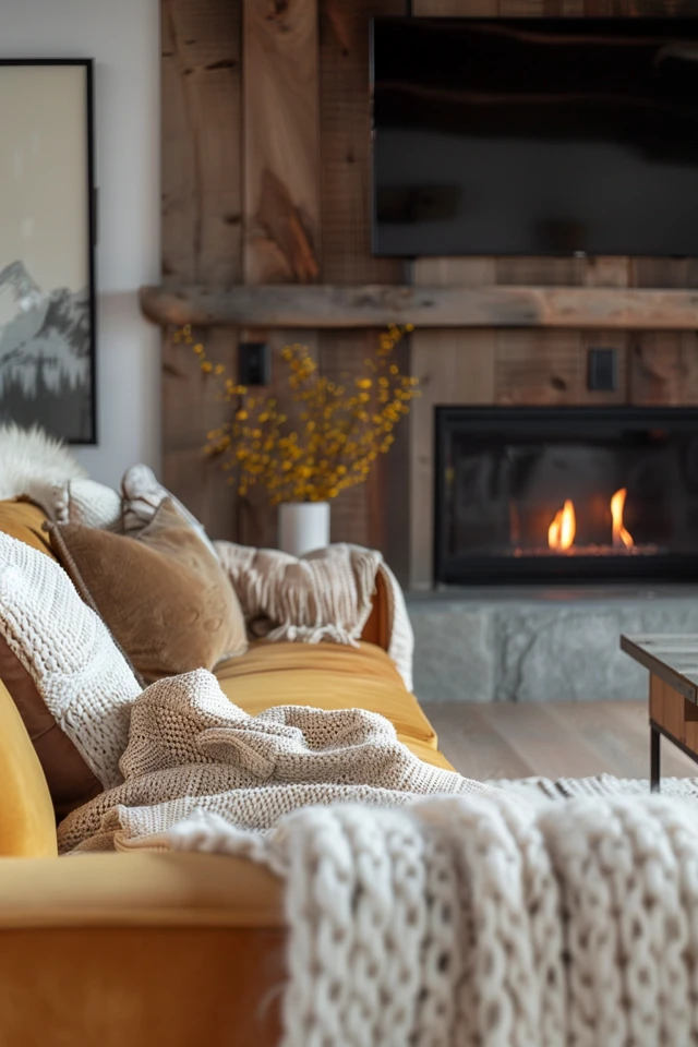 Modern Corner Fireplace Mantel For Family Room