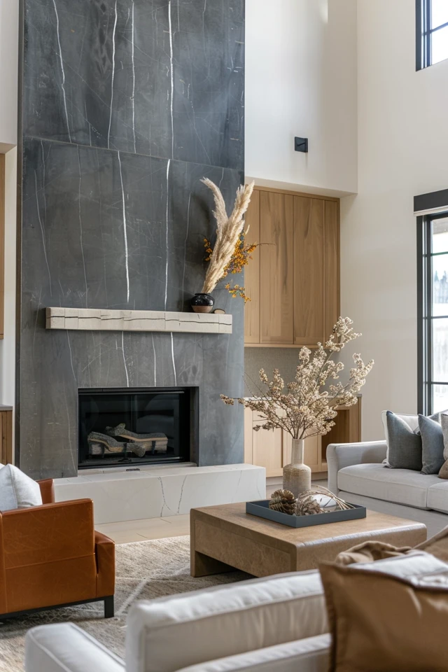 Cozy and Inviting Living Room Fireplace Decor
