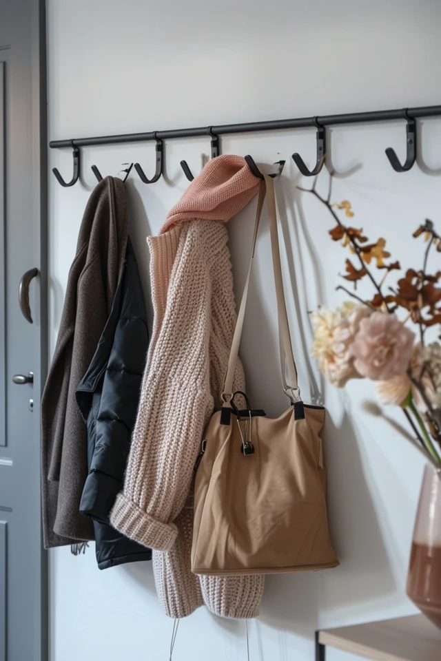 Space-Saving Mudroom Solutions: Coat Hook Shelves and Entryway Organizers