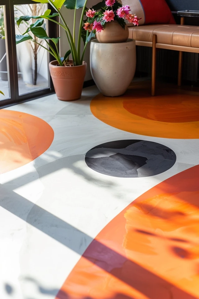 Creative Painted Floor Tile Ideas for Home Upgrade - photo 2