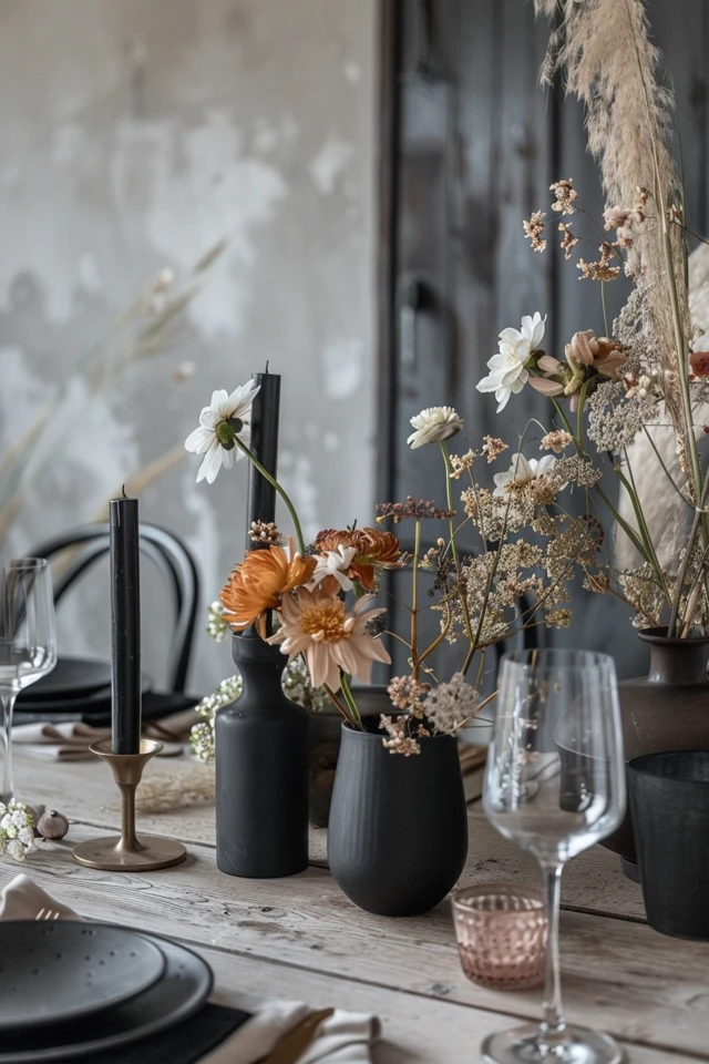 Chic Black and Gold Tableware Concepts