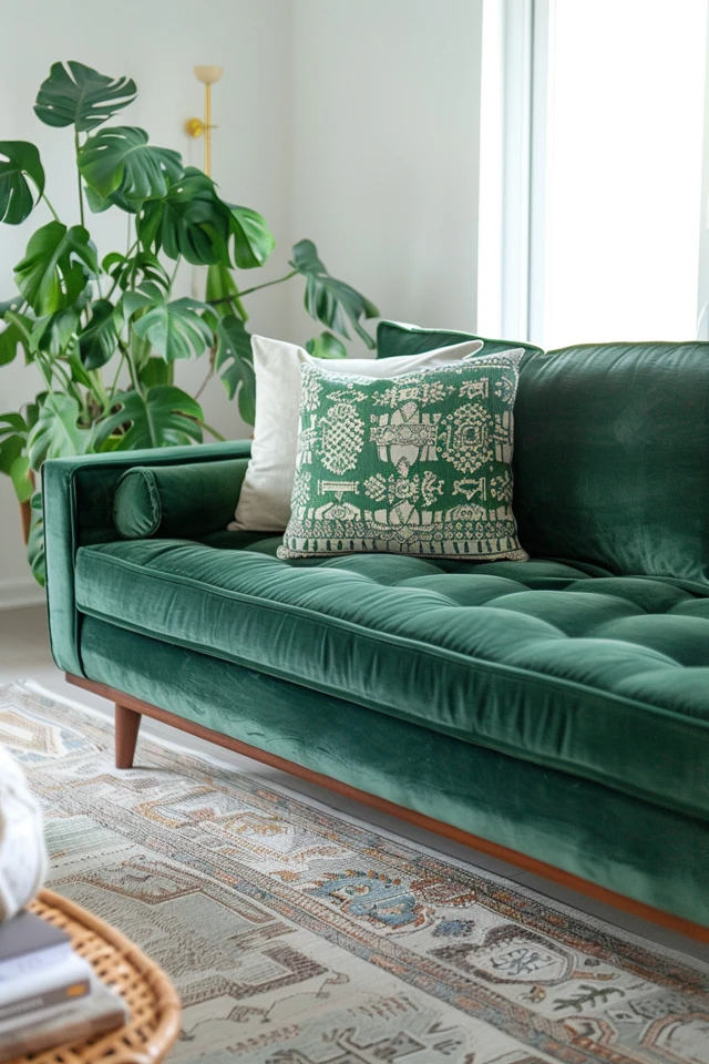 Green Couch Living Room Decor Tips & Inspiration - photo 2