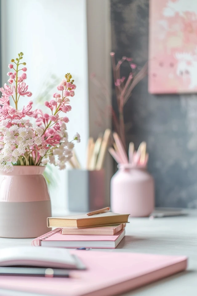 Incorporating Pink and Grey into Your Office Design