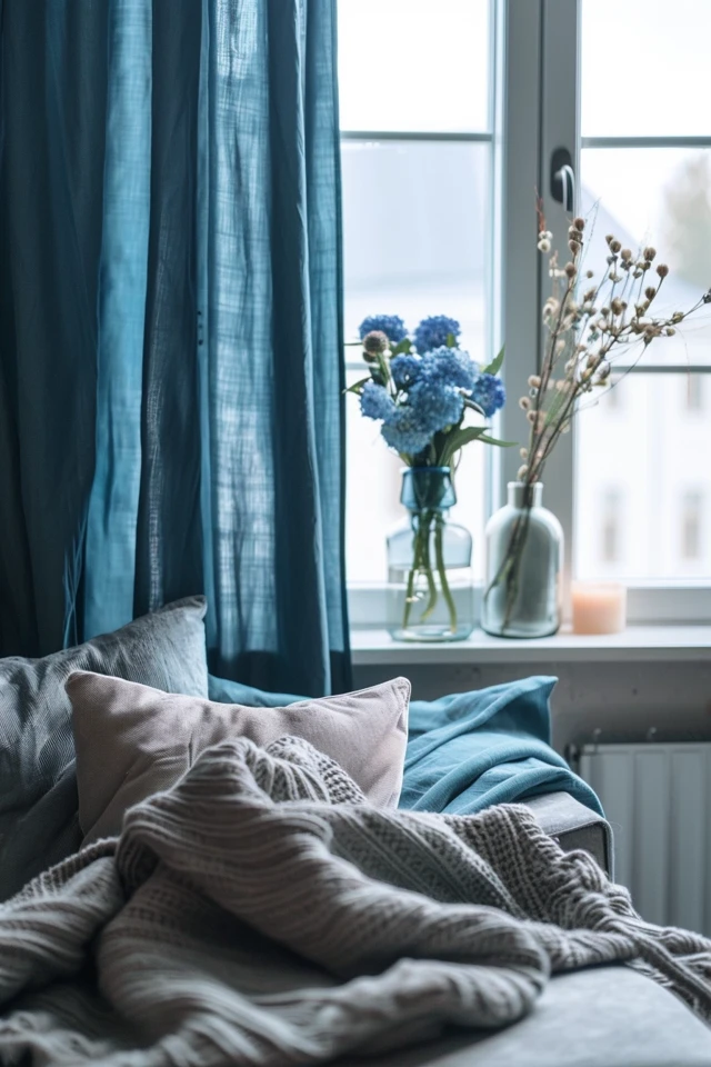 Stylish Blue Curtain Color Schemes