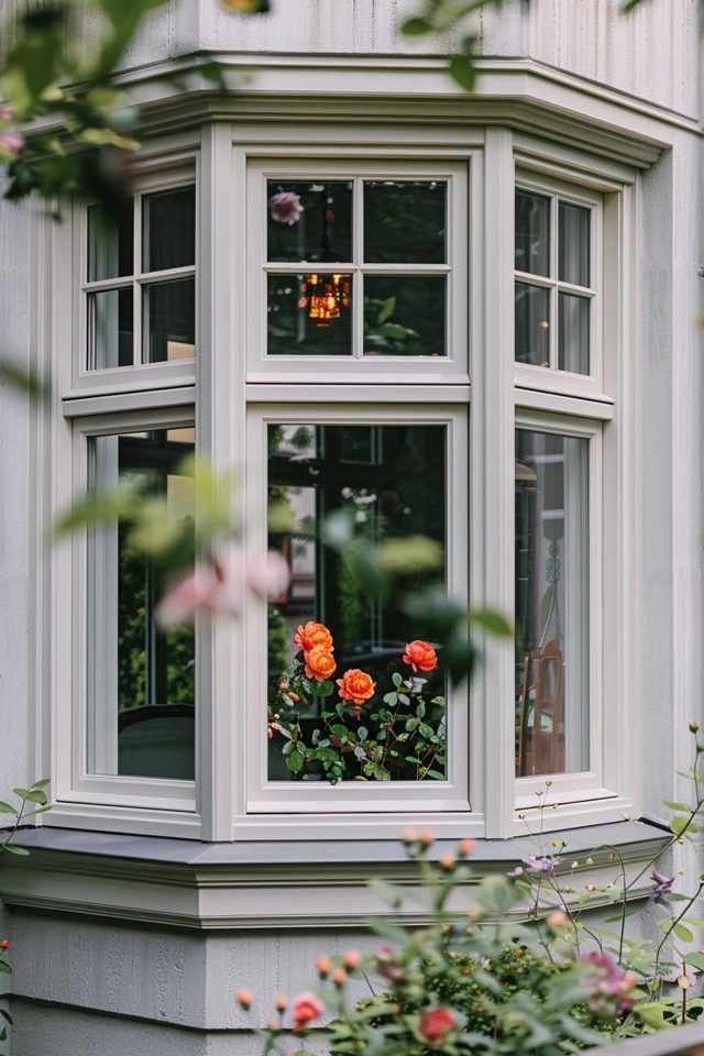 A Square Bay Window for Tiny Living Rooms