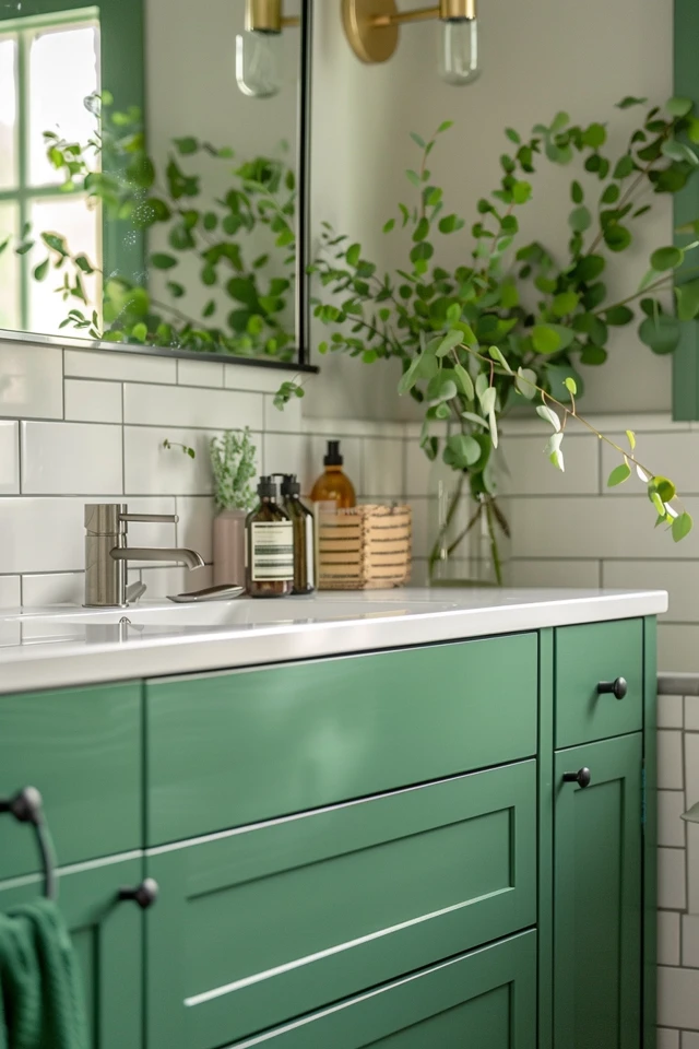 Embrace Natural Light with Green Bathroom Accessories