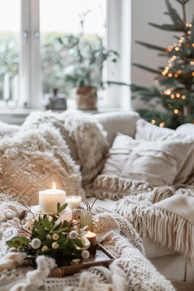 Vintage Winter Decor: Cozy Hygge Space