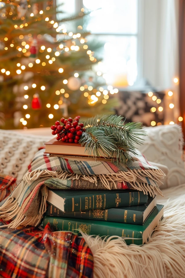 Display Your Books with Christmas Theme Bookcases