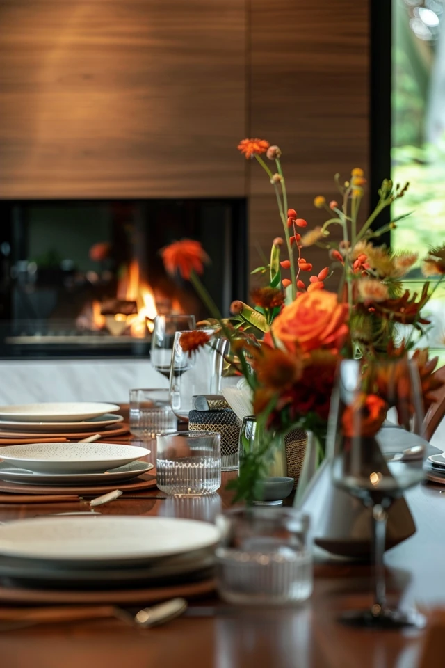 Rustic Dining Room Fireplace Inspiration