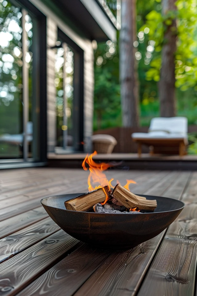 Design Ideas for Decking with Fire Pit