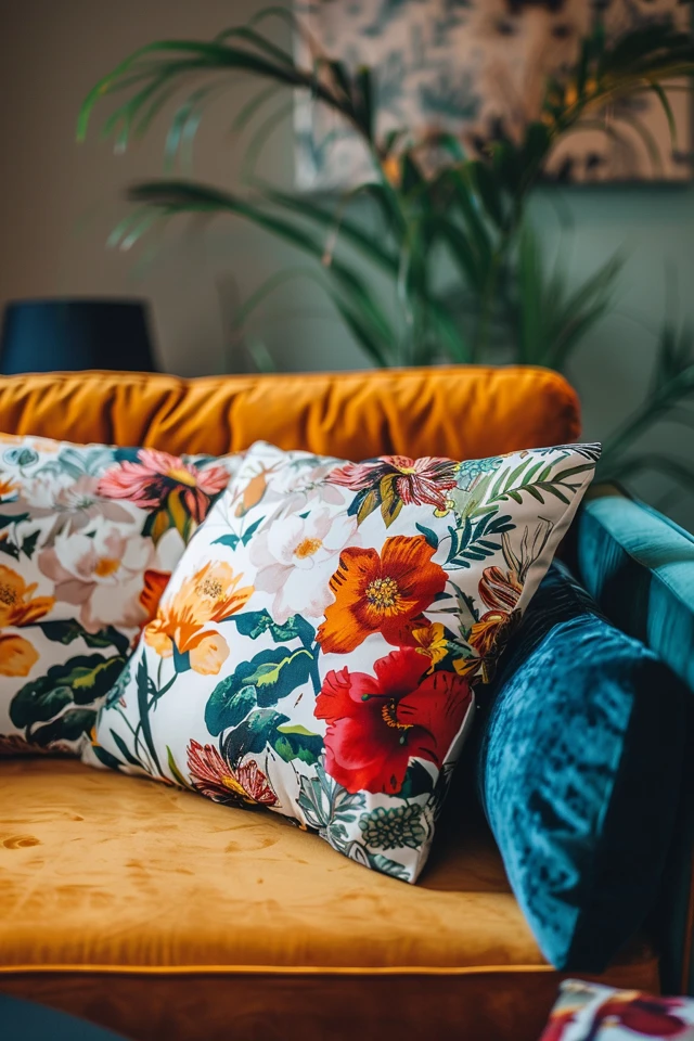 Blooming Style: Floral Couch Living Room Ideas