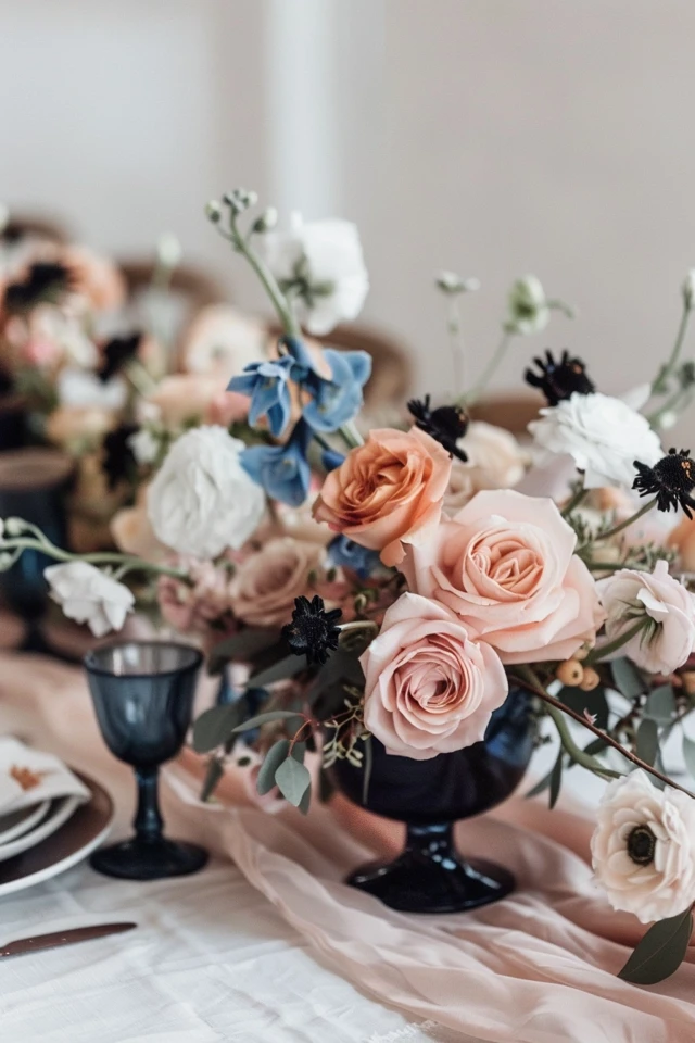 Navy and Blush Wedding Table Ideas for Chic Decor - photo 2
