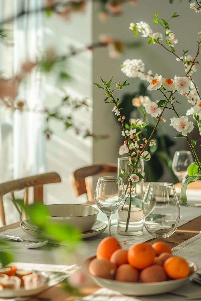 Creating a Serene and Inviting Spring Table Setting