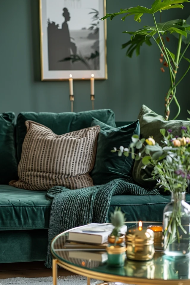 Chic Green and Gold Living Room Decor Tips