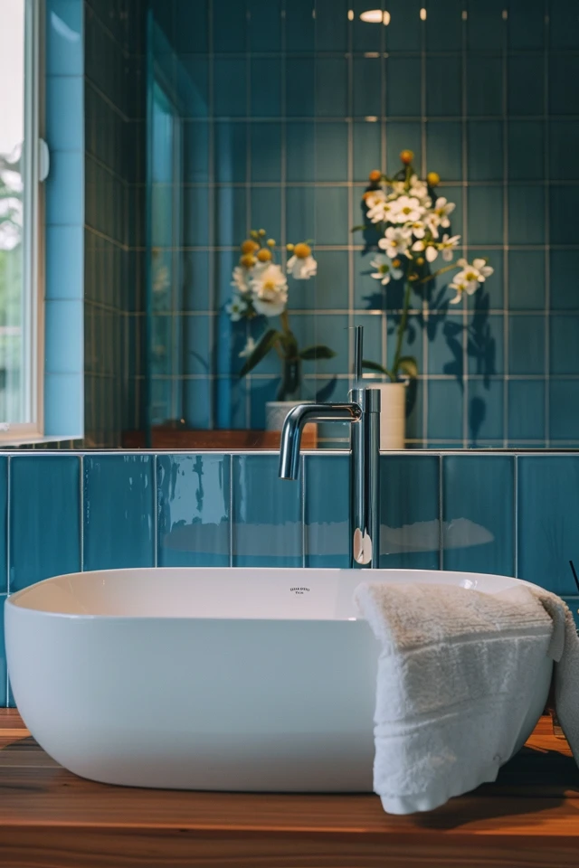 Vintage Blue Tile Bathroom Decor Tips - photo 2