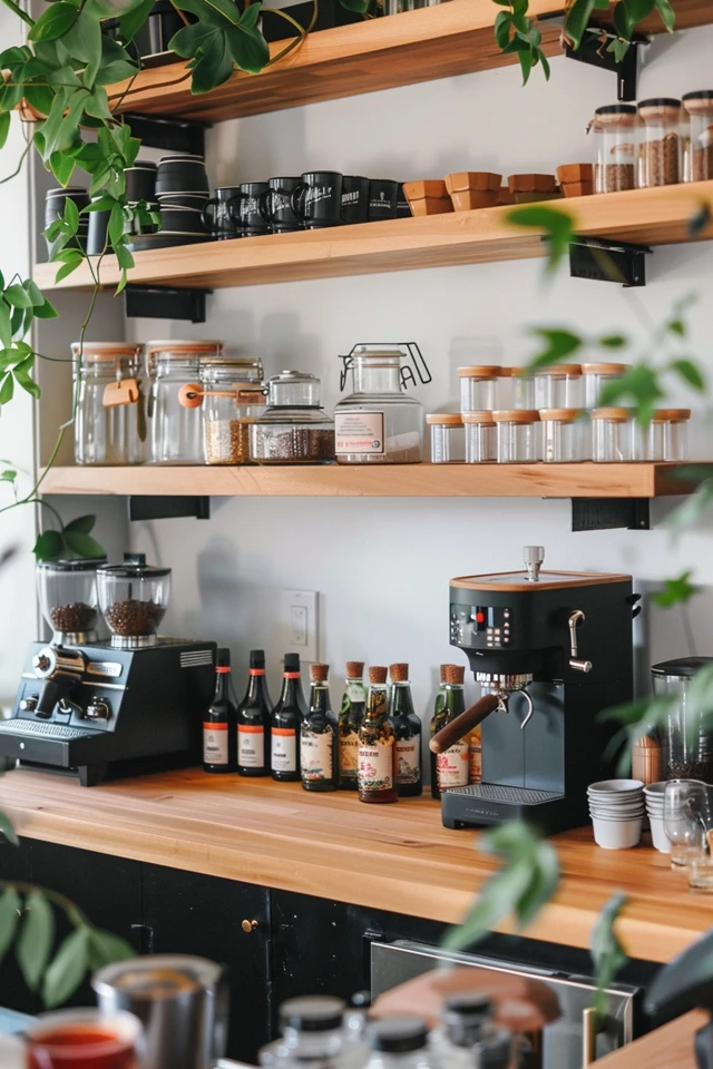 Beverage Nook Inspired by English Kitchens
