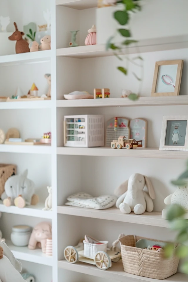 Chic Shelf Ideas for Nursery Storage & Decor