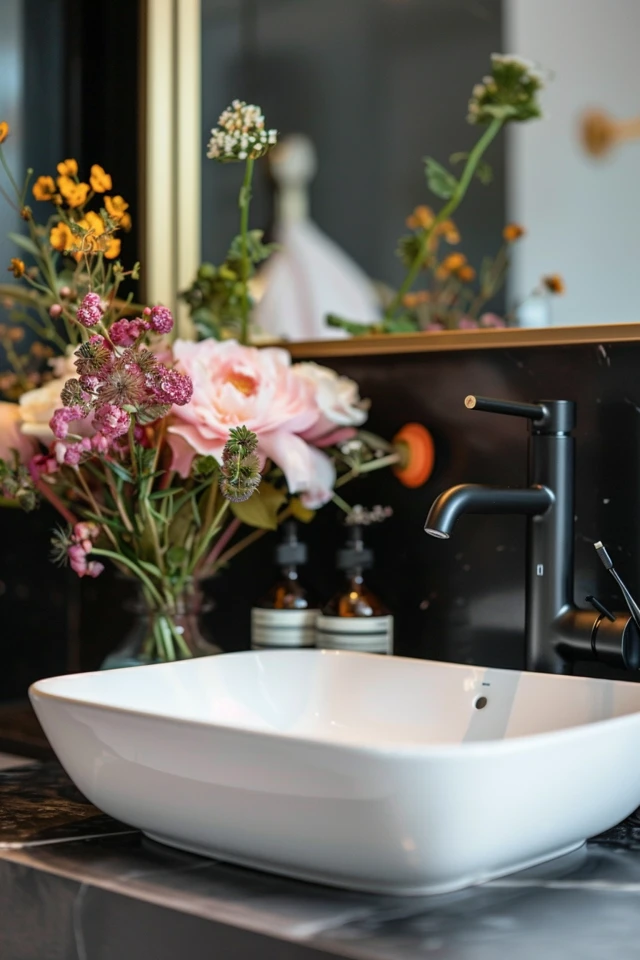 Elegant Bathroom Ideas with Black Granite Countertops - photo 2