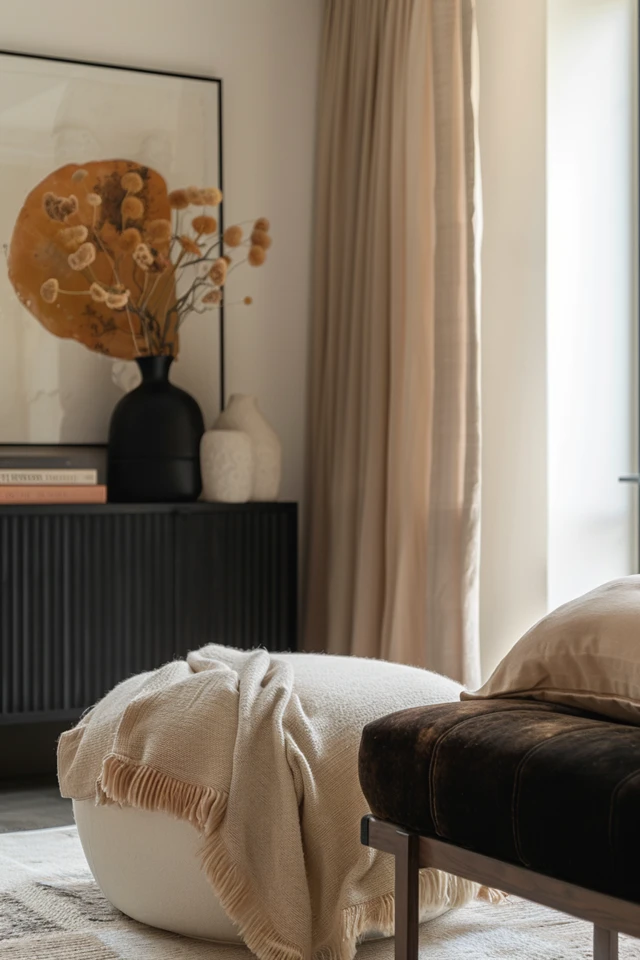 Creating a Black and Cream Living Room