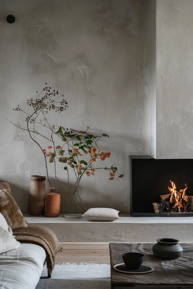 Cozy Accent Wall Ideas With Fireplace Designs