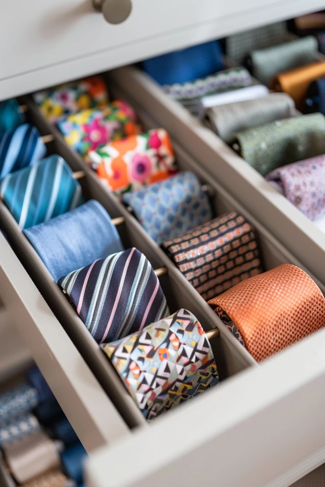 Efficient Tie Storage Ideas for a Tidy Closet
