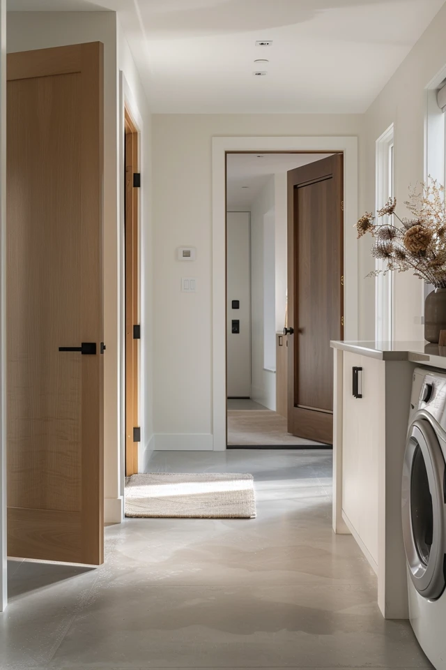 Sturdy and Functional Cabinet-Style Laundry Room Doors