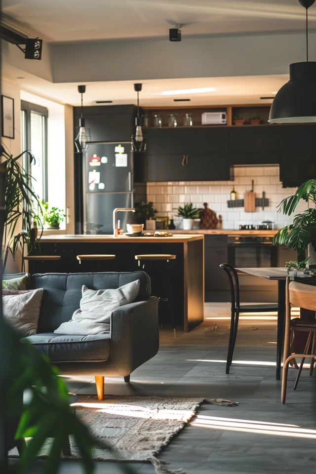 Smart Small Living-Kitchen Combo Designs