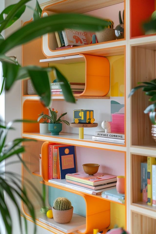 Stylish and Functional Game Room Shelves