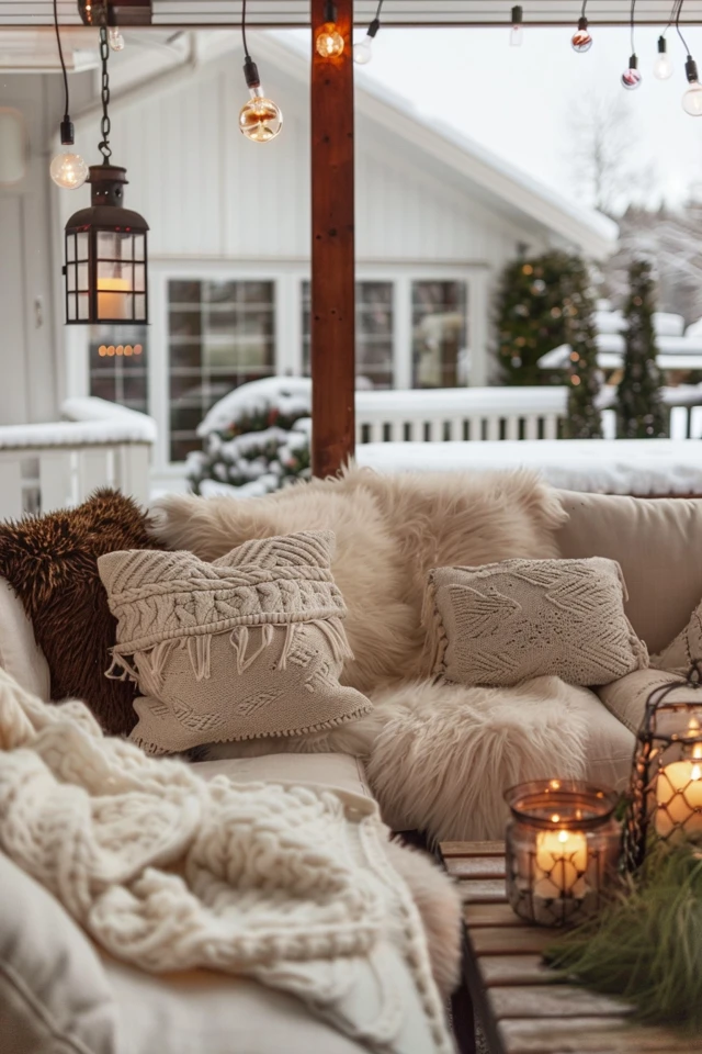 Enhancing Winter Patio Ambiance with Lighting