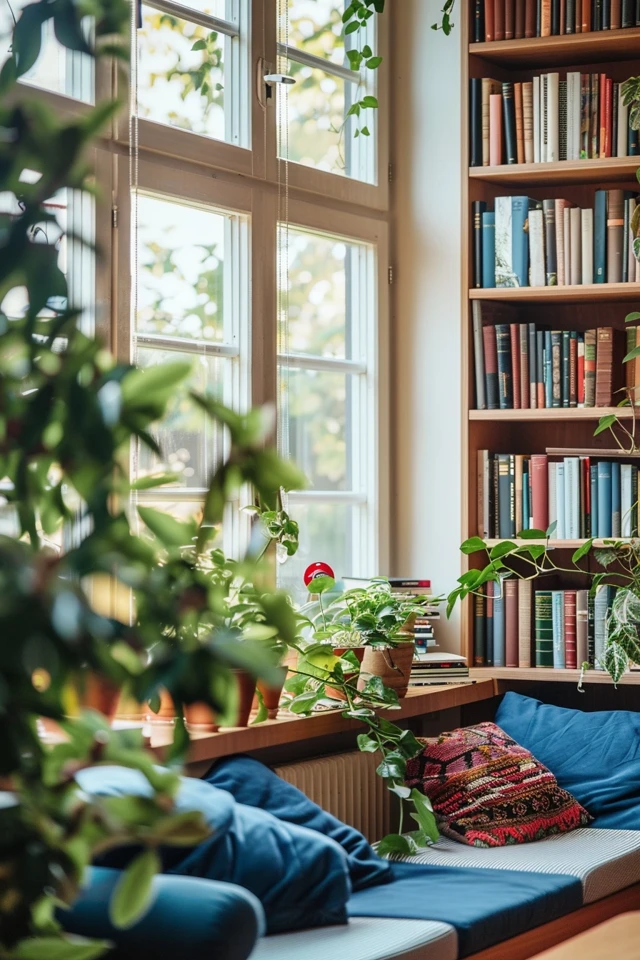 Designing Your Bookshelves Around Windows