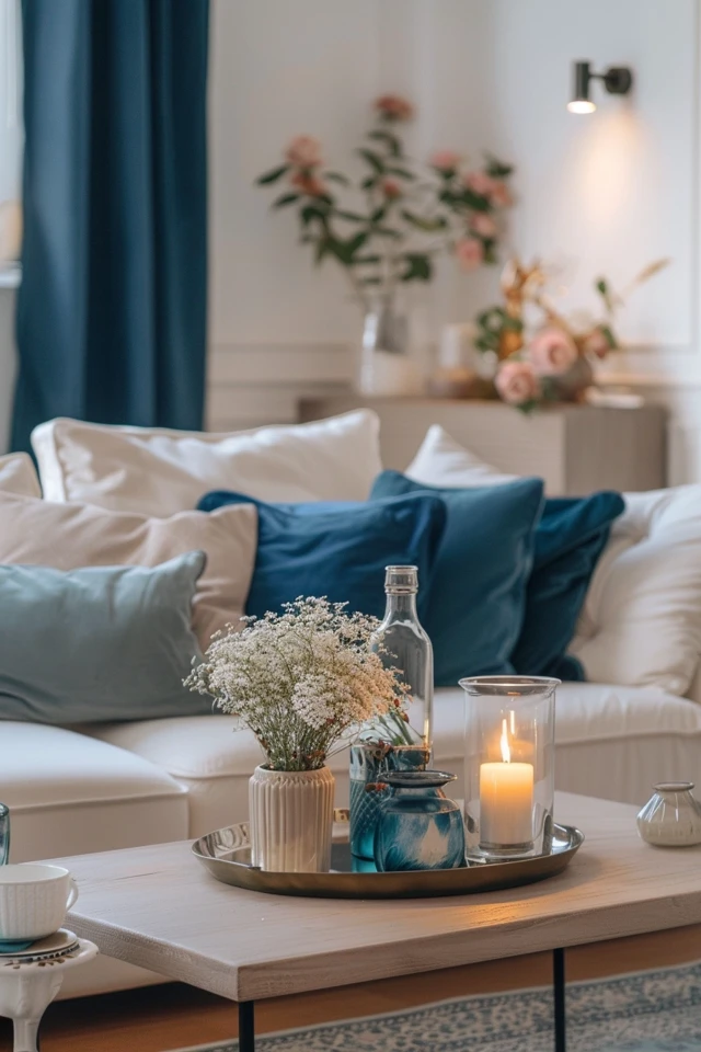 Moody Transitional Style Living Room