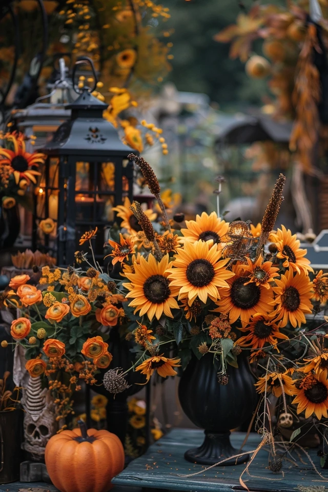 Spooky Accents and Chic Wreaths