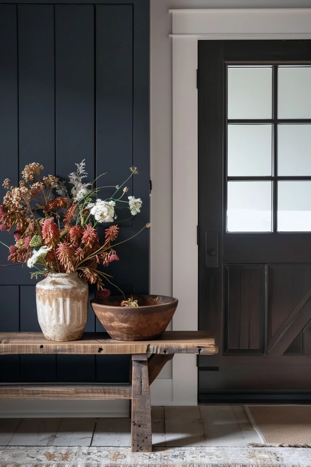 Beautiful Farmhouse Entryway Bench Inspiration