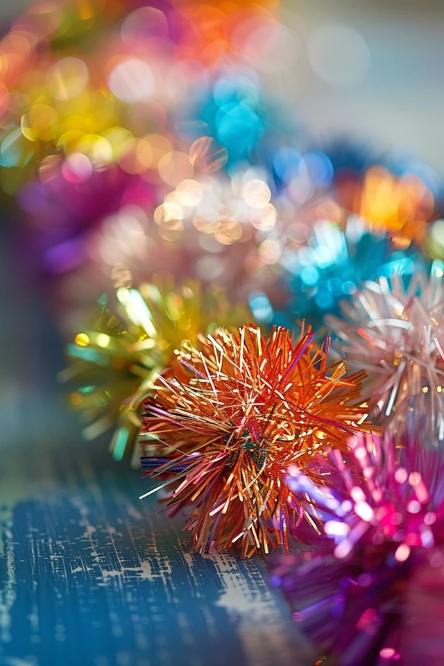 Festive Tinsel Garland Decorating Ideas