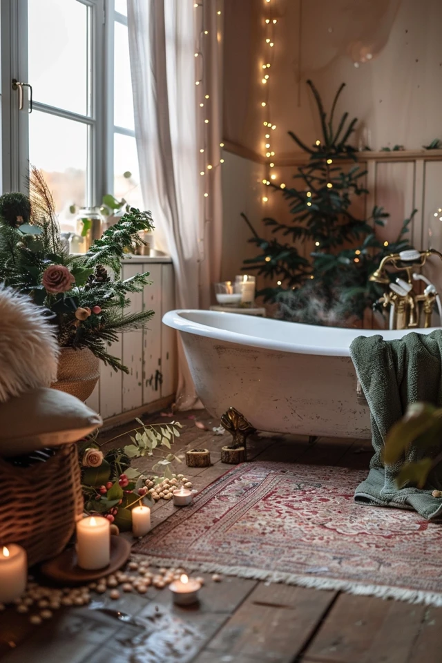 Shower Curtains: Bringing Christmas Cheer to the Bathroom