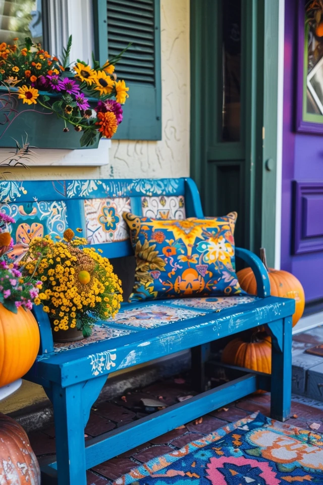 Elevate Your Entryway Decor with Halloween Theme Benches