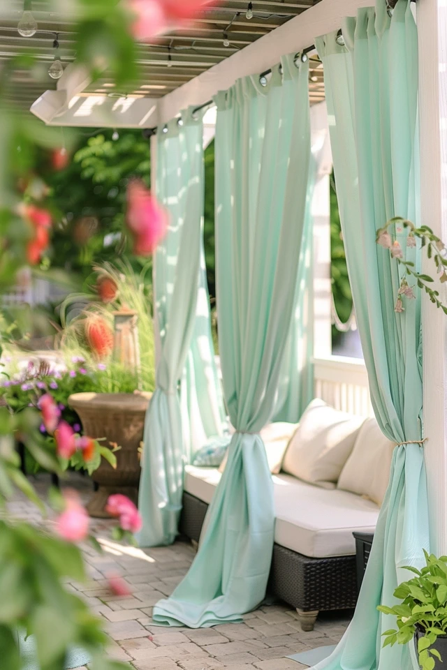 Create Your Own Outdoor Curtain Rods
