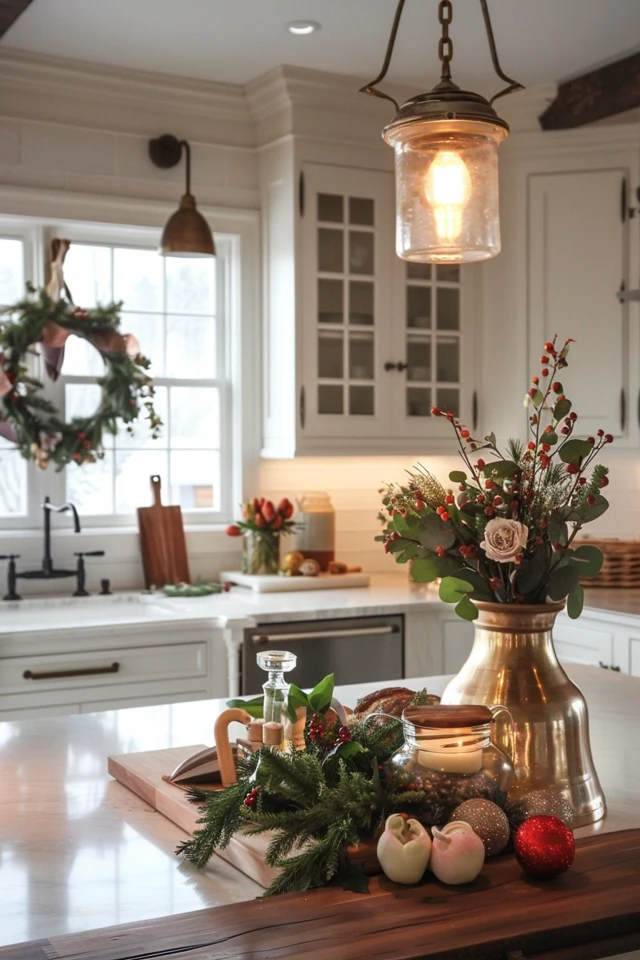 Simple and Festive Christmas Kitchen Decorating Ideas