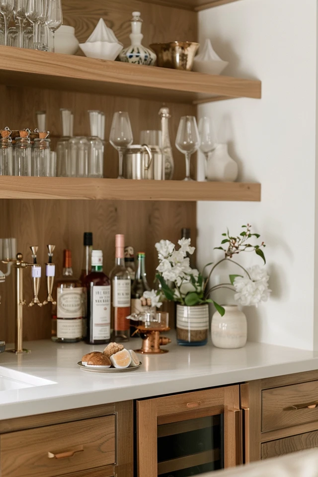 Salvaged and Industrial Bar Shelving