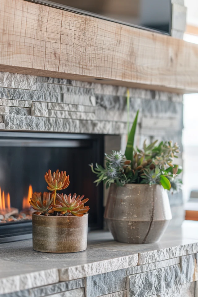 Cozy Up: Stone and Shiplap Fireplace Ideas