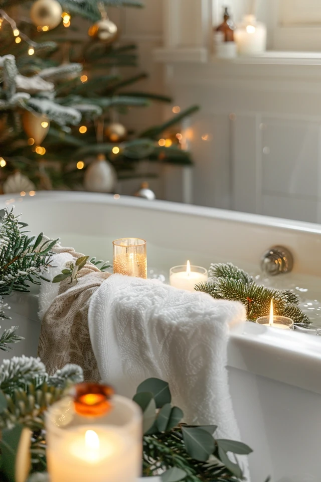 Easy Christmas Decorations for the Bathroom