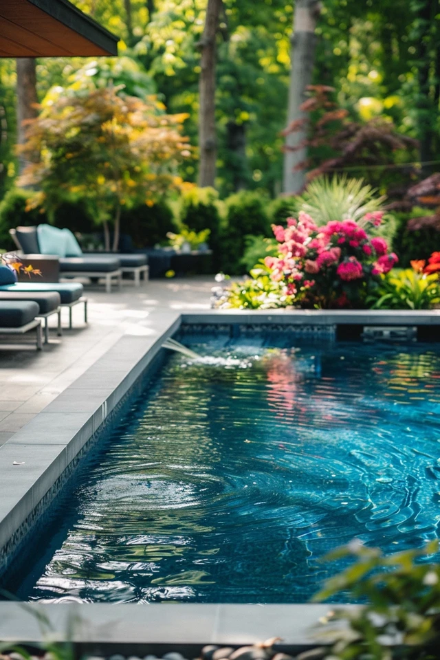 Rectangle Pool Landscaping Ideas for Your Backyard