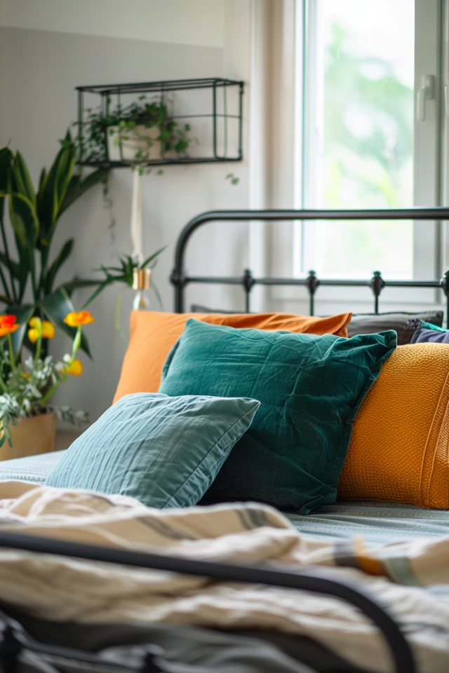 Designing Around a Black Metal Bed Frame