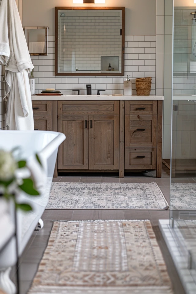 Farmhouse Bathroom Floor Tile Ideas & Designs