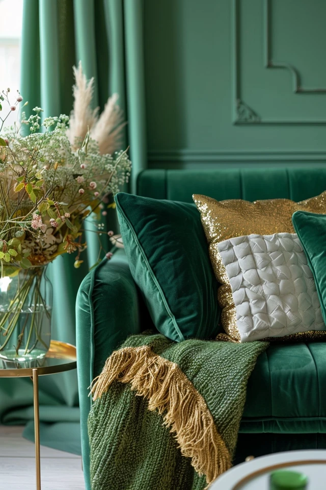 Green and Gold Living Room Ideas for a Chic Space